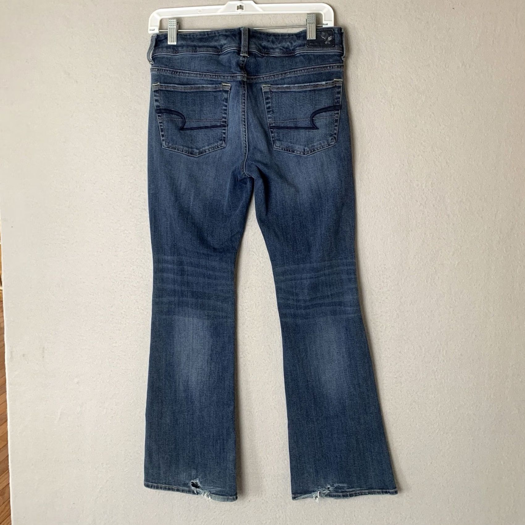 American Eagle Outfitters American Eagle Jeans Women Short 6 Kick Boot Denim Super Stretch Y2K 5-Pocket Zipper Button Baggy N/A Size 28" / US 6 / IT 42 - 2 Thumbnail