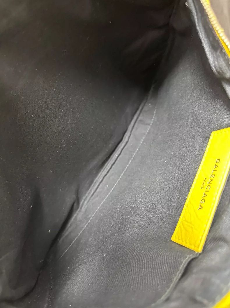 Balenciaga Yellow Zip Handbag with Logo-2505