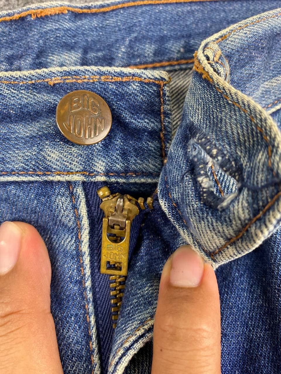 Big John vintage big john uneven faded denim Size US 31 - 11 Thumbnail