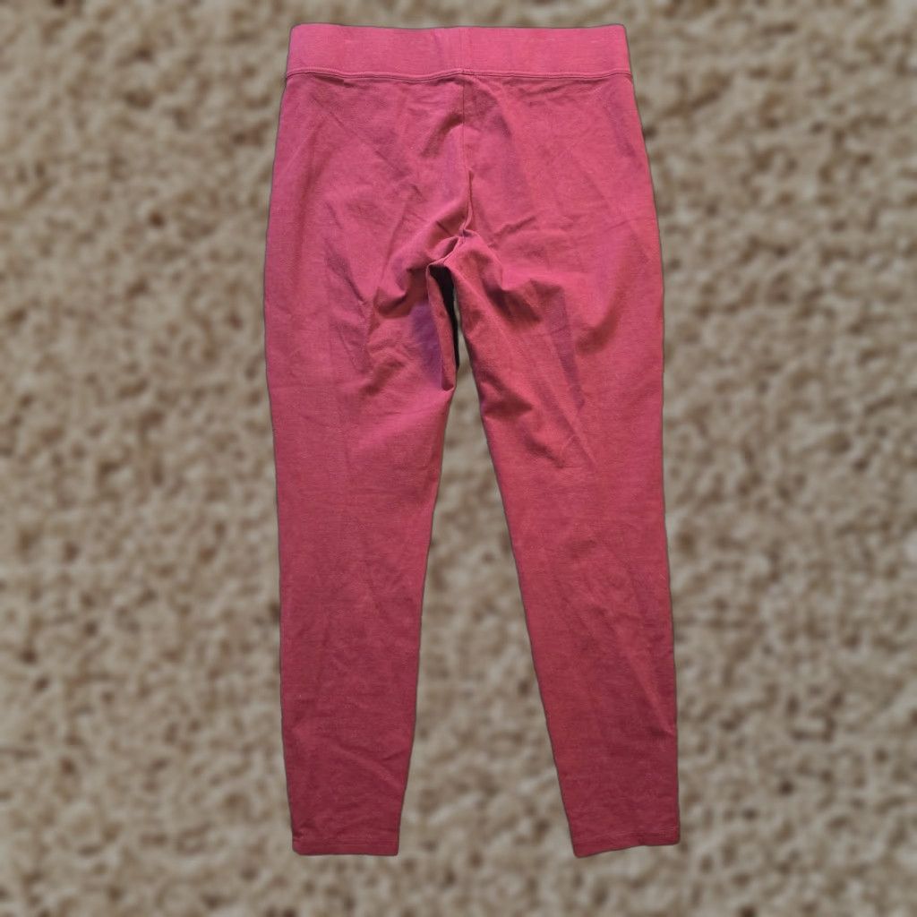 Vintage LL Bean Leggings Women Size L Red Slim Skinny Stretchy Activewear Casual Ankle Capes? Size 36" / US 14 / IT 50 - 1 Thumbnail