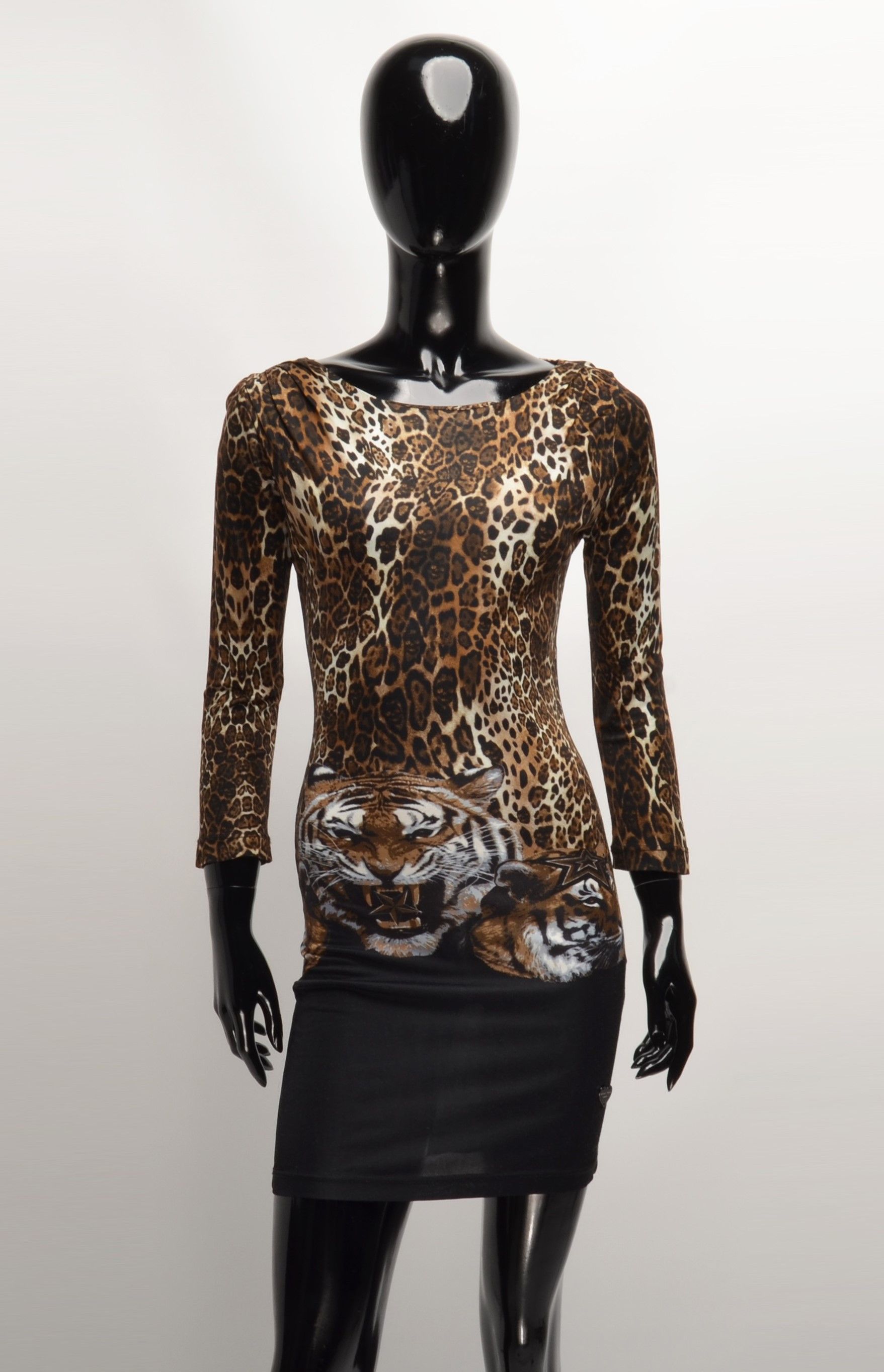 Philipp Plein Philipp Plein Tigers Print Bodycon Dress Size S / US 4 / IT 40 - 1 Thumbnail
