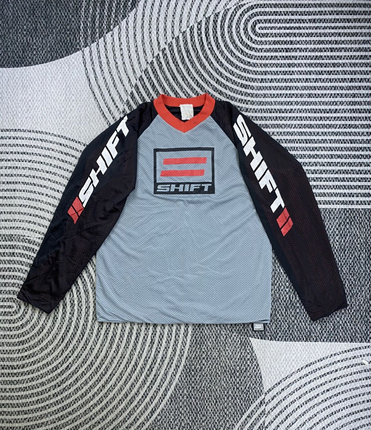 Japanese Brand Vintage SHIFT Motorcross Big Logo Longsleeve Jersey Shirt Size US M / EU 48-50 / 2 - 1 Thumbnail