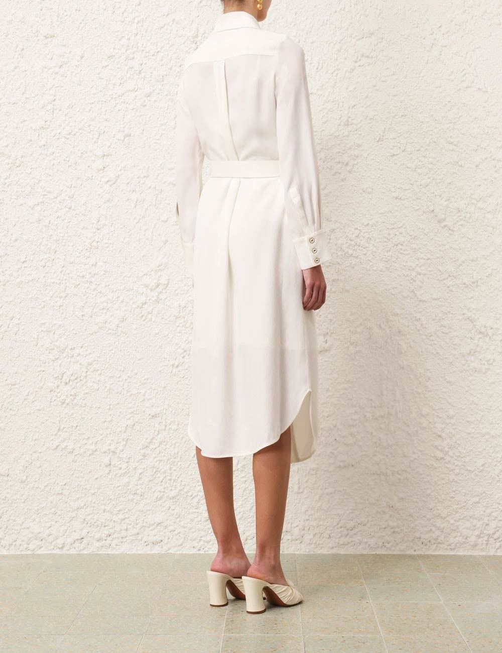Zimmermann oc11z0825 Chain Midi Dress in Cream Size M / US 6-8 / IT 42-44 - 4 Thumbnail
