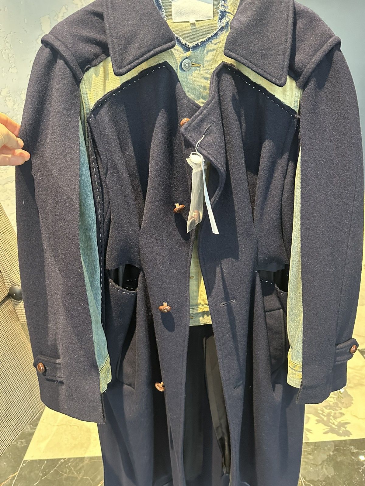 Maison Margiela Margiela deconstructed coat jacket cape denim wool womens 38 Size XS / US 0-2 / IT 36-38 - 17 Thumbnail