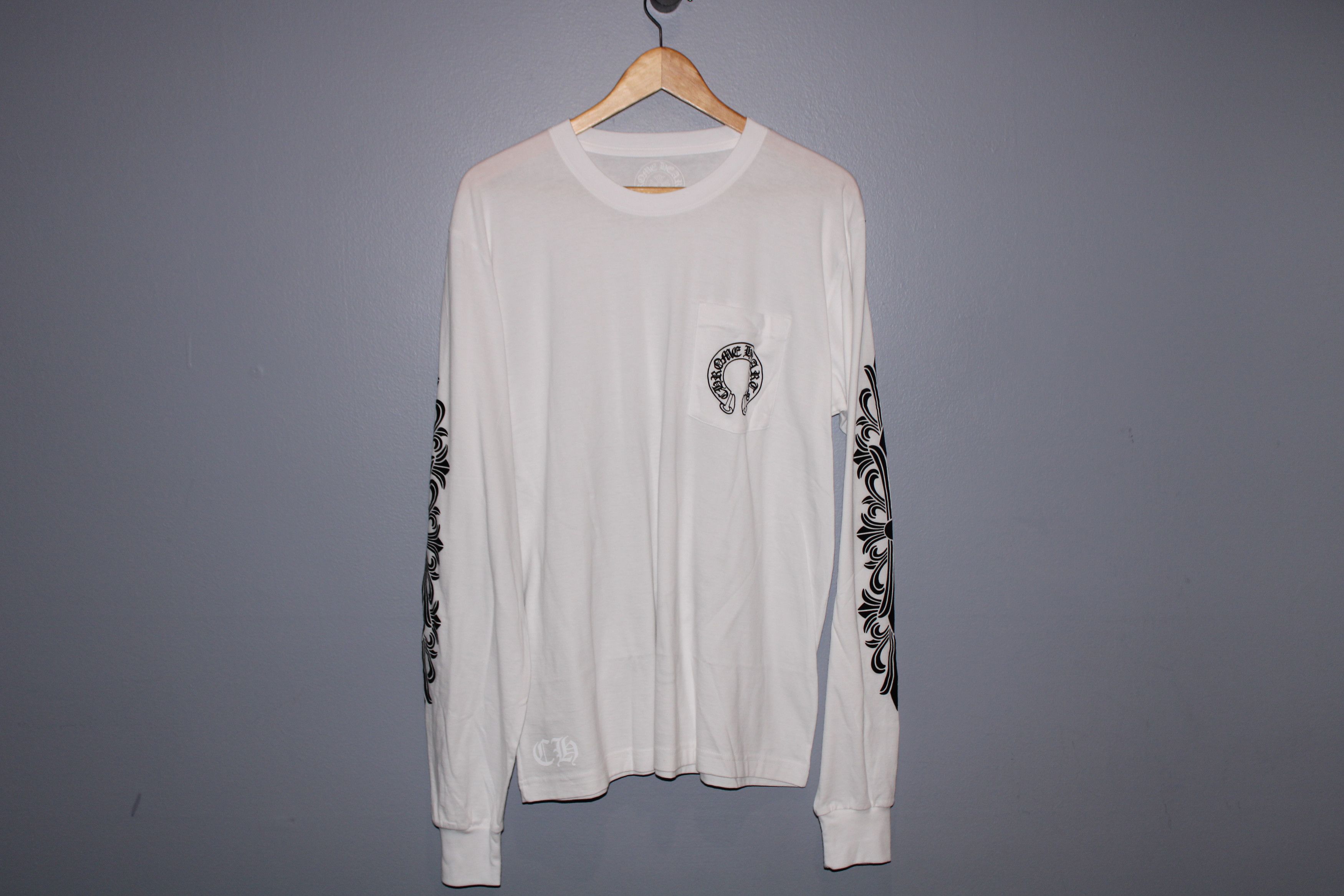 CHROME HEARTS WHITE FLORAL LONG SLEEVE