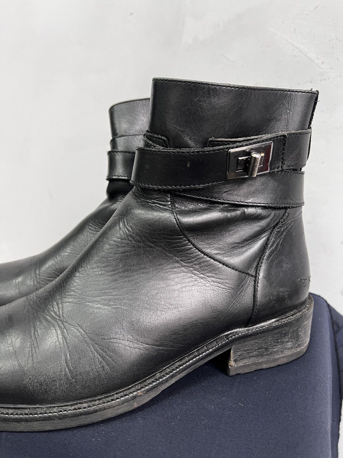 Vintage Leather Black Boots Zip Vintage Guidi Rick Owens Style Size US 7.5 / EU 40-41 - 8 Thumbnail