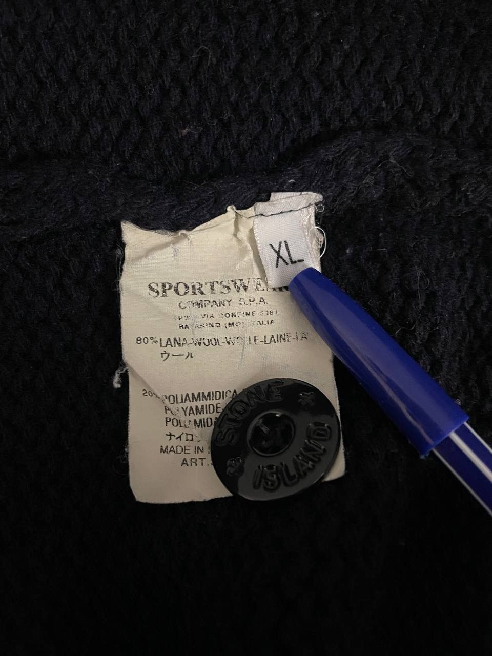 Stone Island Stone Island Sweater Navy Wool Size US XL / EU 56 / 4 - 10 Thumbnail