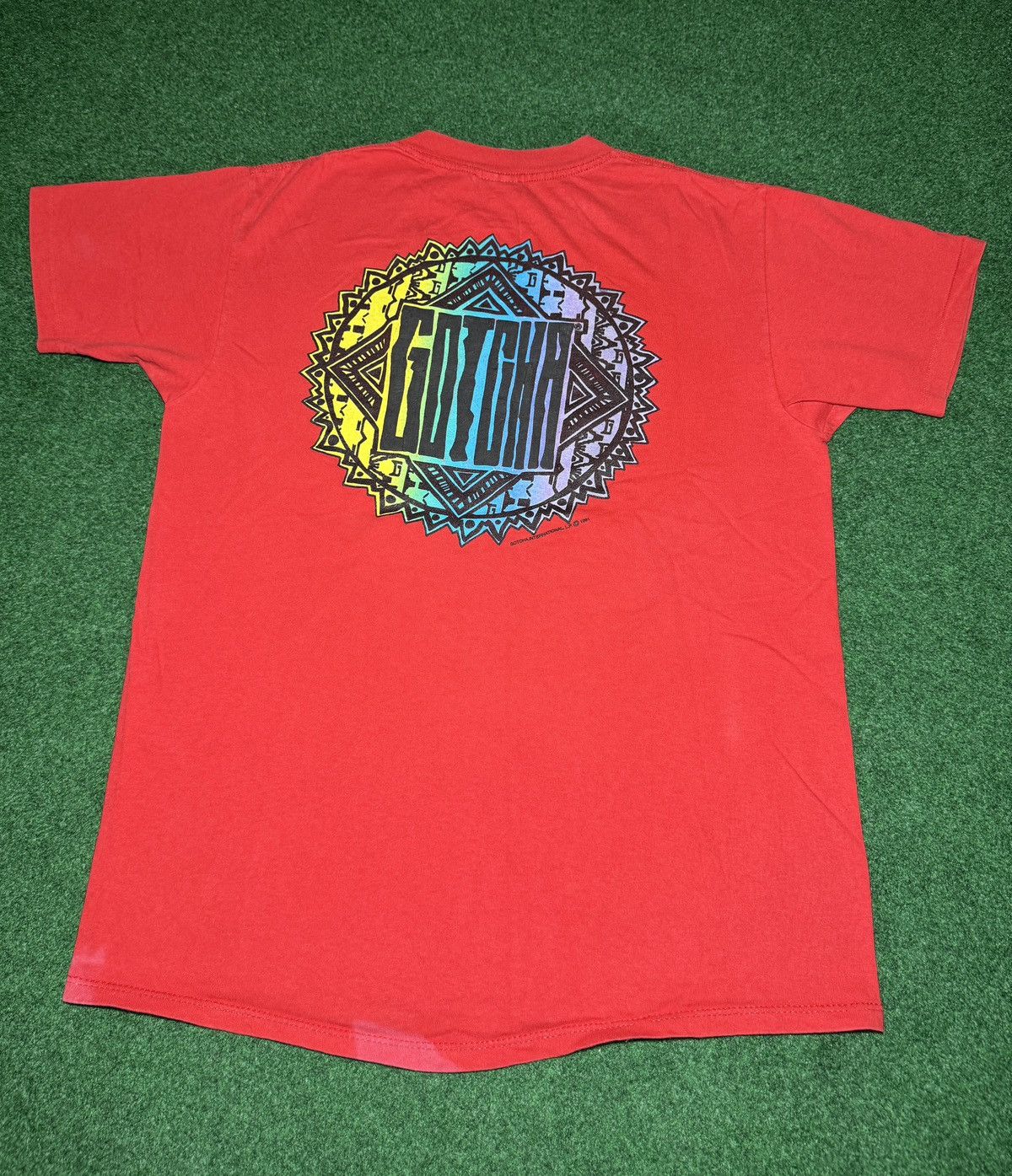 Gotcha × Vintage Vintage 90s GOTCHA Beach Surfer Retro Red Graphic T Shirt Size US L / EU 52-54 / 3 - 1 Thumbnail