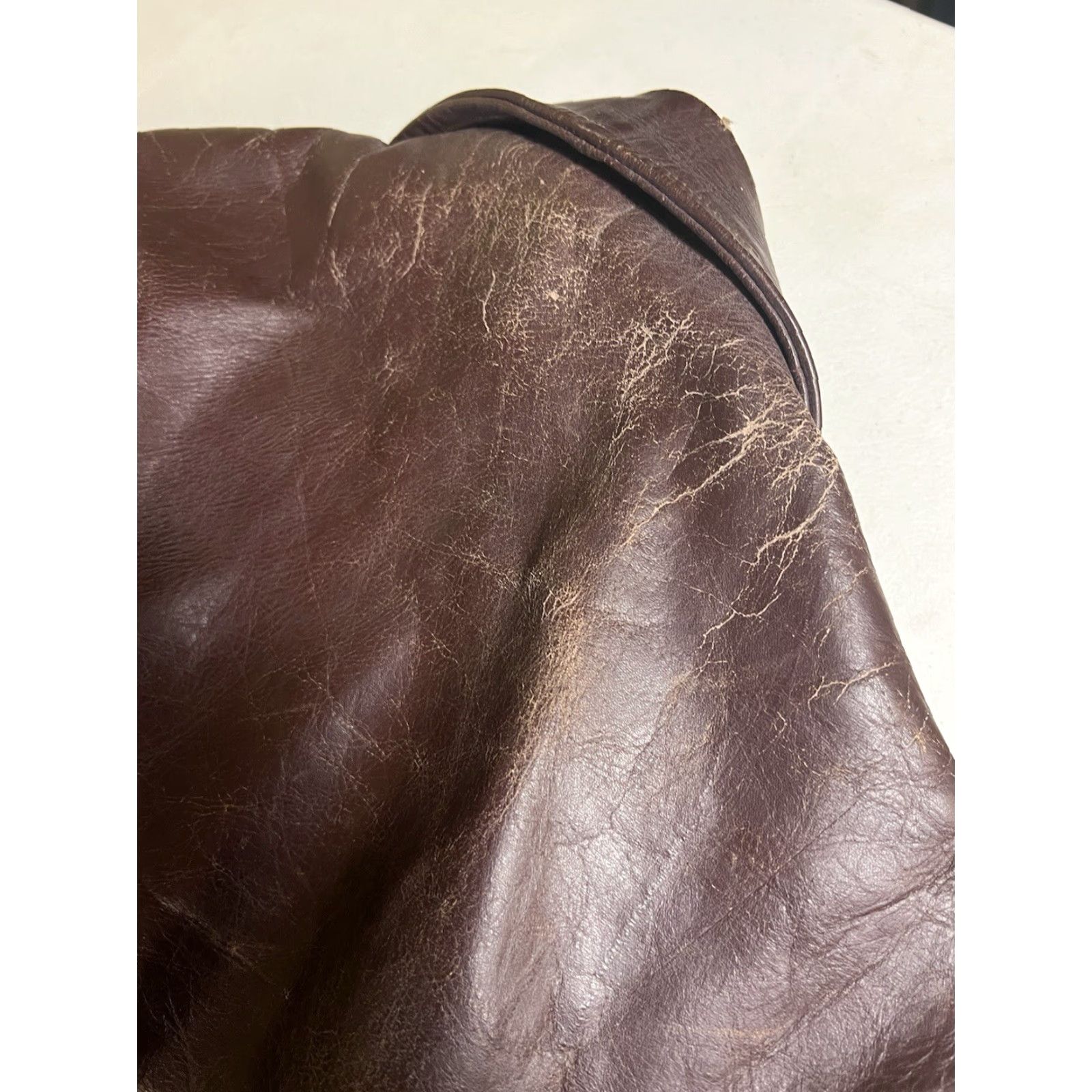 Vintage VINTAGE Kit Karson Jacket Leather Zip Bomber 42 Mens Brown 1940s 1950s Western True Vintage Full Zip Short Sleeve Long Sleeves Casual Size US XS / EU 42 / 0 - 5 Thumbnail