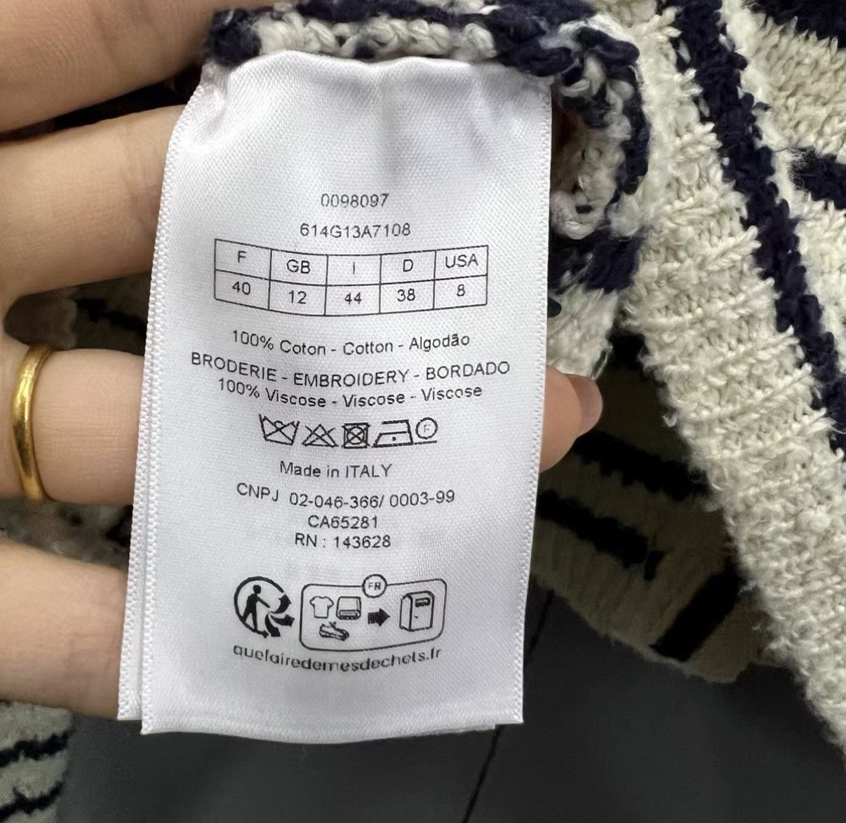 Dior Dior 2025 Fall & Winter Striped Knit Cardigan J41 Size M / US 6-8 / IT 42-44 - 3 Thumbnail