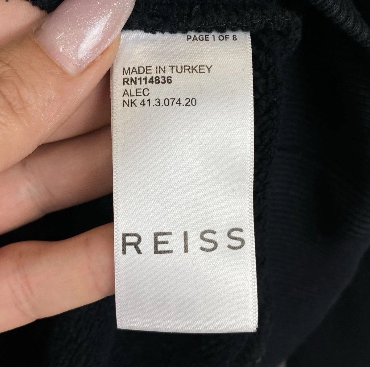 Reiss Reiss Alec Sweatshirt Crewneck Jumper Top Long Sleeve Black Size US L / EU 52-54 / 3 - 4 Thumbnail