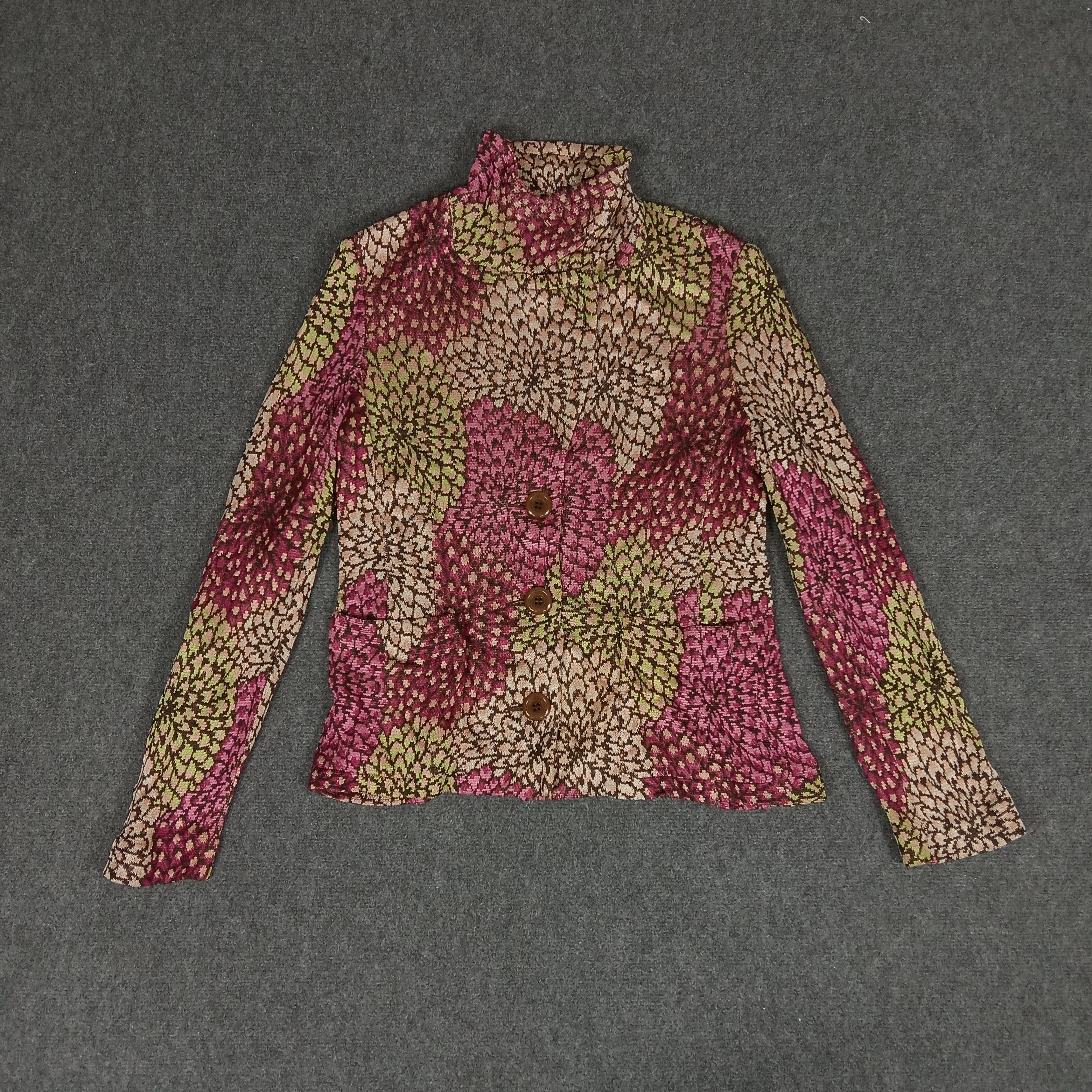 Missoni Italian Brand Flower Art Cardigan Jacket