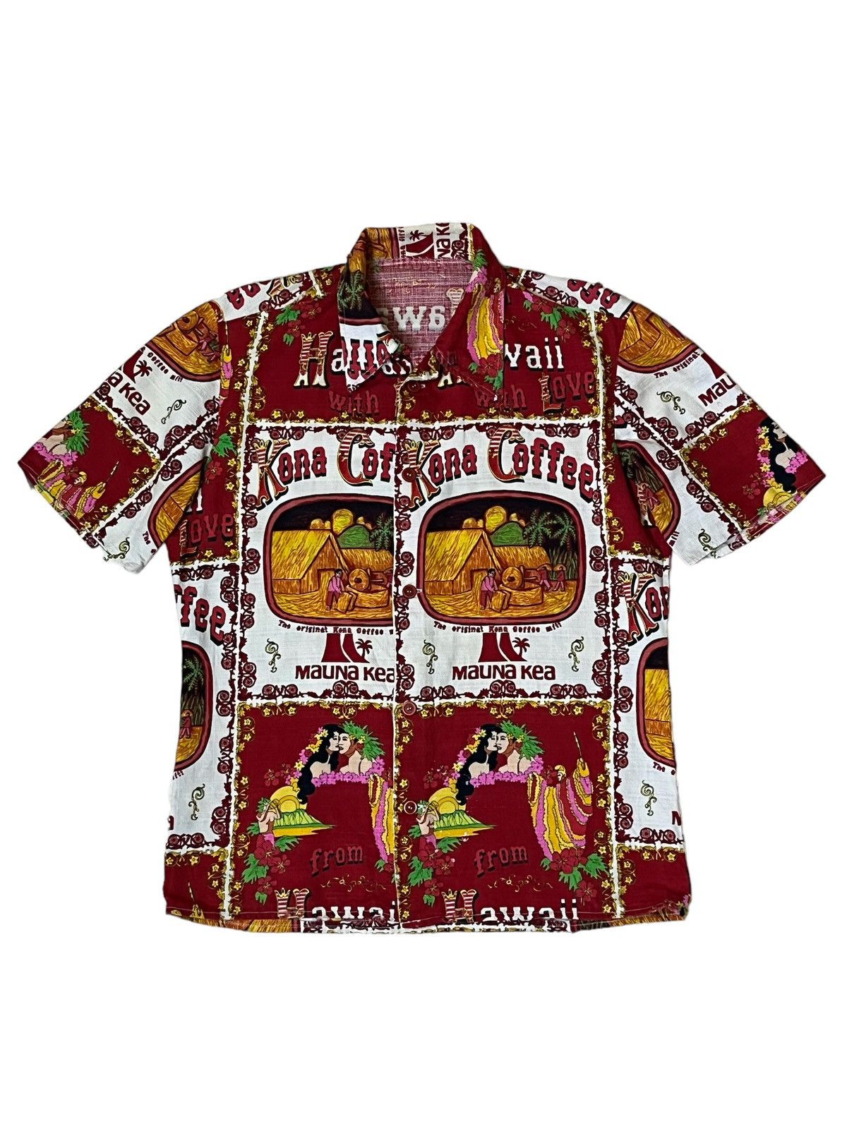 Vintage VTG HAWAII MAUNA KEA CONA COFFEE BARKCLOTH BUTTON UPS SHIRT Size US L / EU 52-54 / 3 - 1 Thumbnail