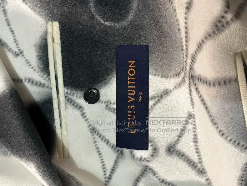 Louis Vuitton Louis Vuitton Black and white ink flower full print blazer Size 52R - 7 Thumbnail