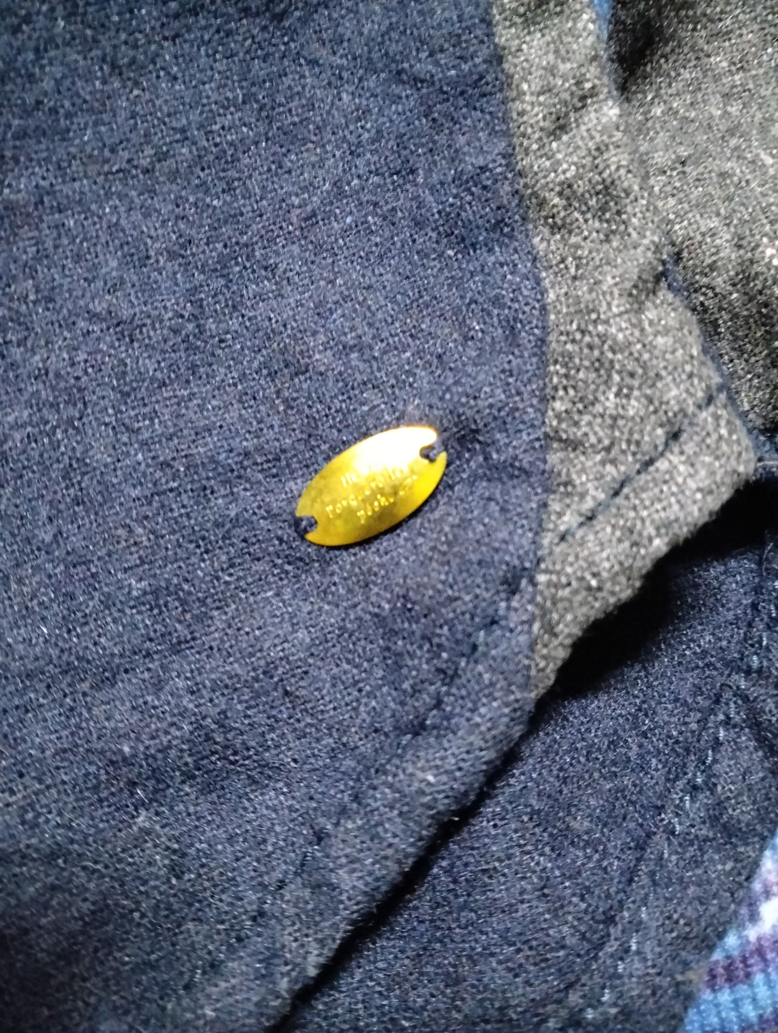 Japanese Brand Clip.Tab Marine Peche Wool Shirt Button Down Leather Part Size US S / EU 44-46 / 1 - 13 Thumbnail