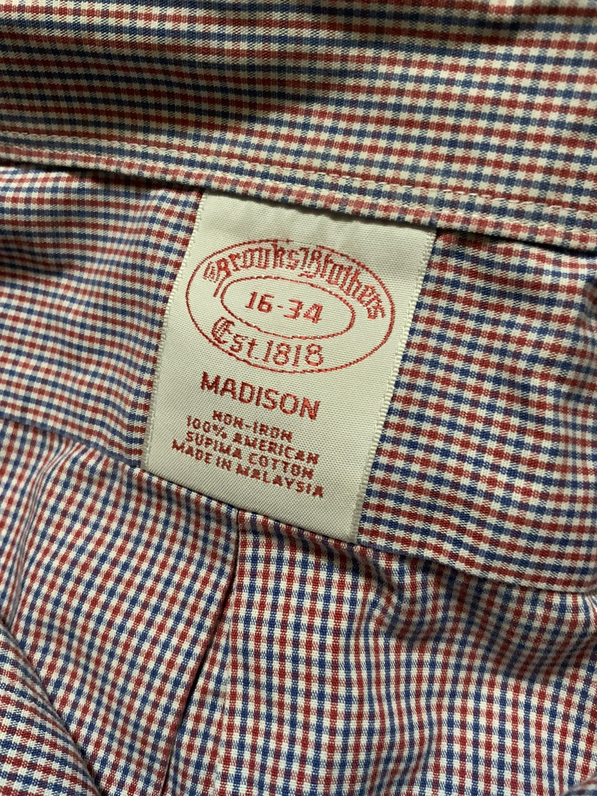 Brooks Brothers Brooks Brothers Madison Check Plaid Oxford Button Shirt Size US M / EU 48-50 / 2 - 5 Thumbnail