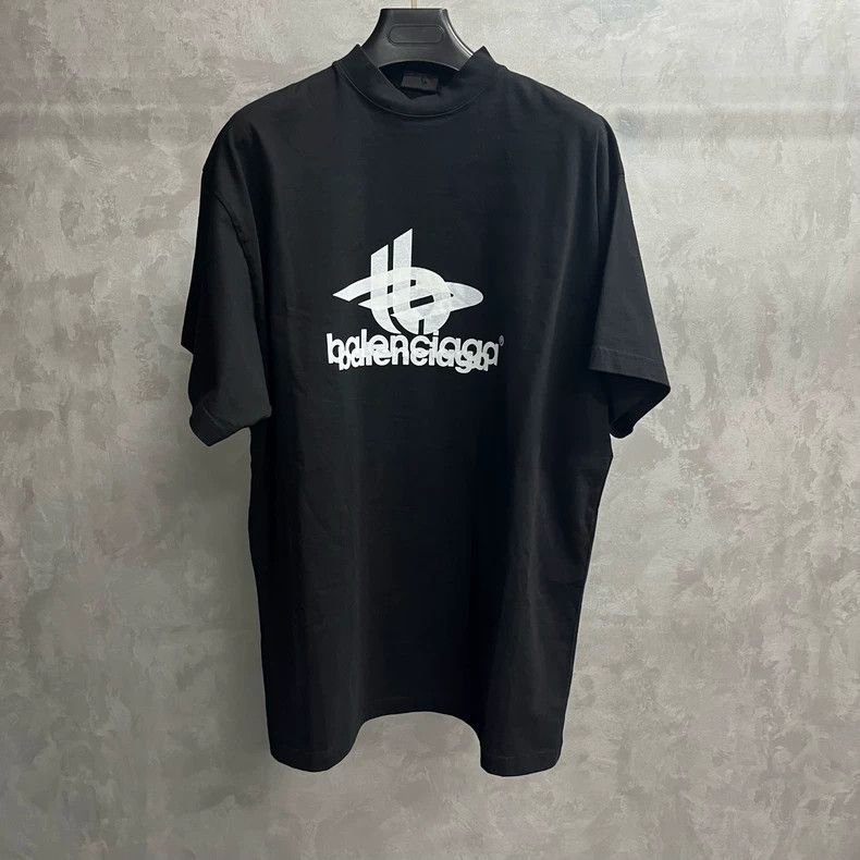 Balenciaga Black Balenciaga Logo Short Sleeve T-Shirt Size US M / EU 48-50 / 2 - 1 Thumbnail