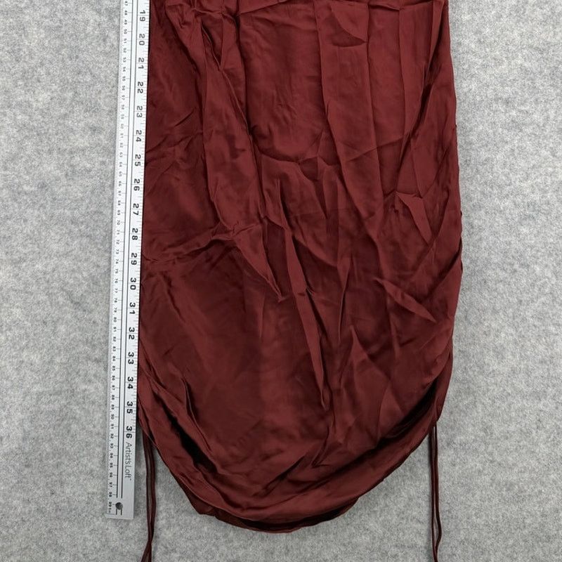 Aritzia NWT Wilfred Only Ruched Rustique Silky Slip Dress Size LARGE Size L / US 10 / IT 46 - 9 Thumbnail