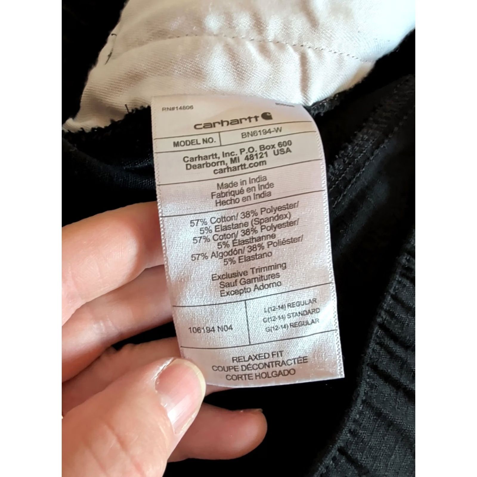 Carhartt Carhartt Force Ripstop Work Pants Women Large Black Relaxed Fit Cargo Utility Pants Size 36" / US 14 / IT 50 - 6 Thumbnail