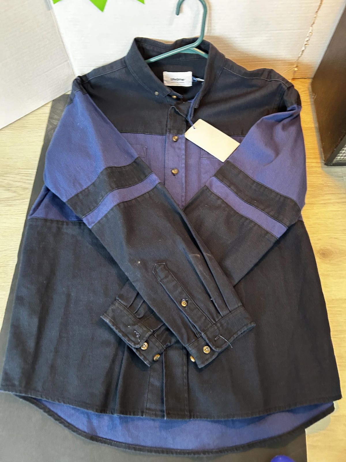 Other Lifetime Collective Block Denim Shirt Size M NWT Deadstock Size US M / EU 48-50 / 2 - 1 Thumbnail