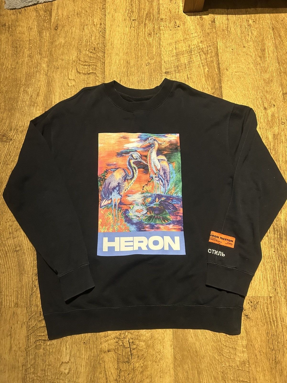 Heron Preston Heron Preston Heron Watercolor Print Crewneck Sweatshirt Size US M / EU 48-50 / 2 - 1 Thumbnail