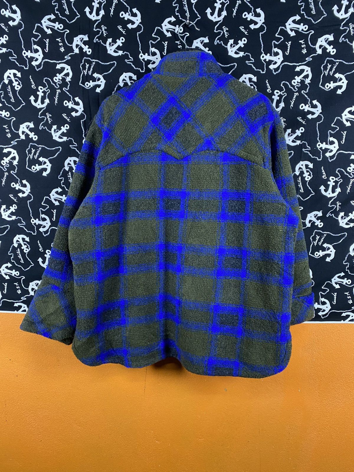 Japanese Brand Vintage Akane Japanese Plaid Cape Jacket Blue Green Check Size L / US 10 / IT 46 - 9 Thumbnail