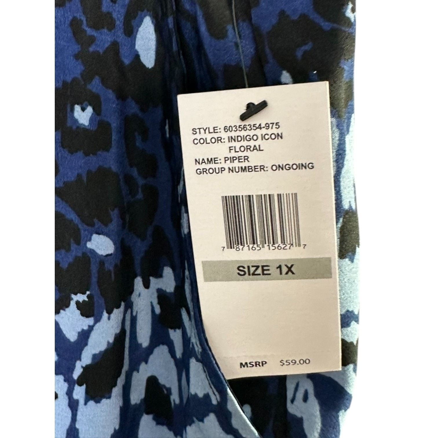 Jessica Simpson Jessica Simpson Blue Floral Wide Leg Palazzo Pants 1X New Size 42" / US 20 - 6 Thumbnail