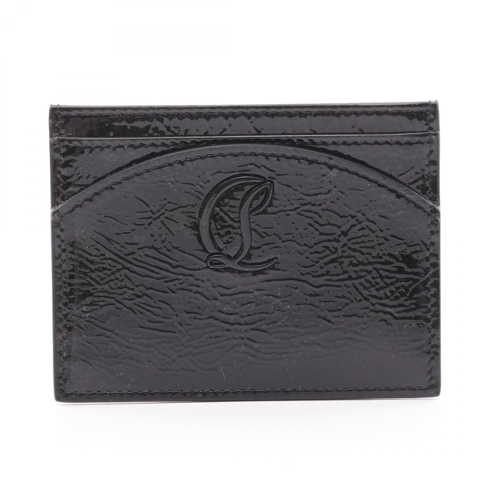 Christian Louboutin Christian Louboutin Loubi54 Ruby 54 Card Holder Case Patent Leather Black Size ONE SIZE - 1 Thumbnail