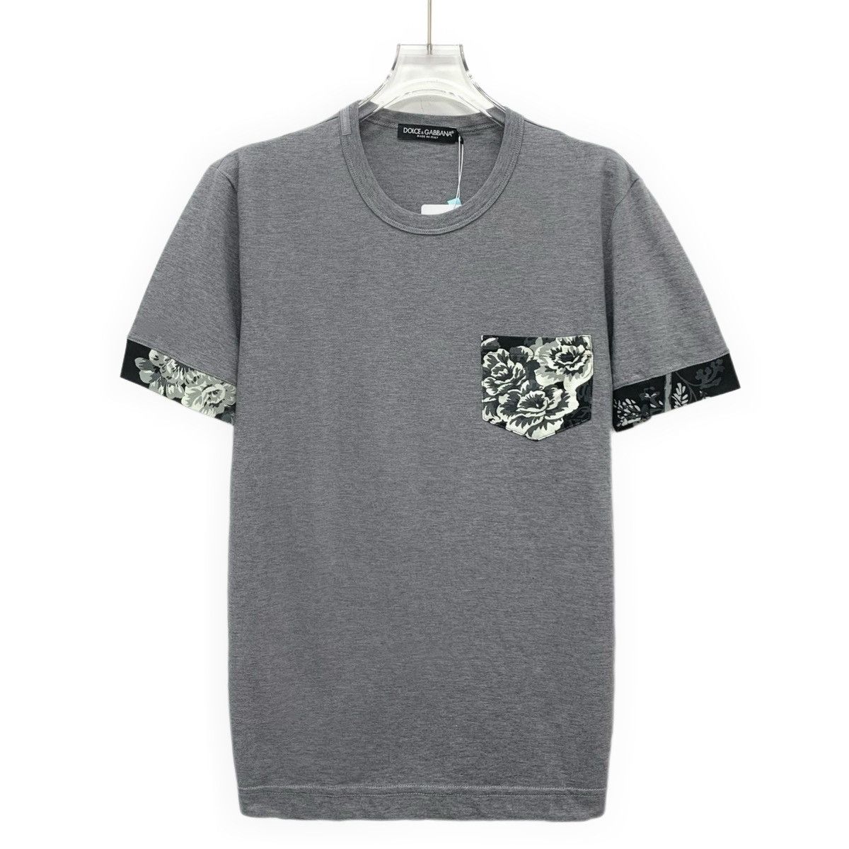 Dolce & Gabbana Dolce & Gabbana Floral Trim Short Sleeve T-Shirt K26WX Size US L / EU 52-54 / 3 - 1 Thumbnail