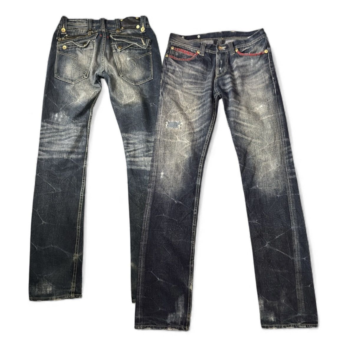 semanticdesign 90s Japanese Brand Semantic Design Distressed Studded Denim Size US 30 / EU 46 - 1 Thumbnail