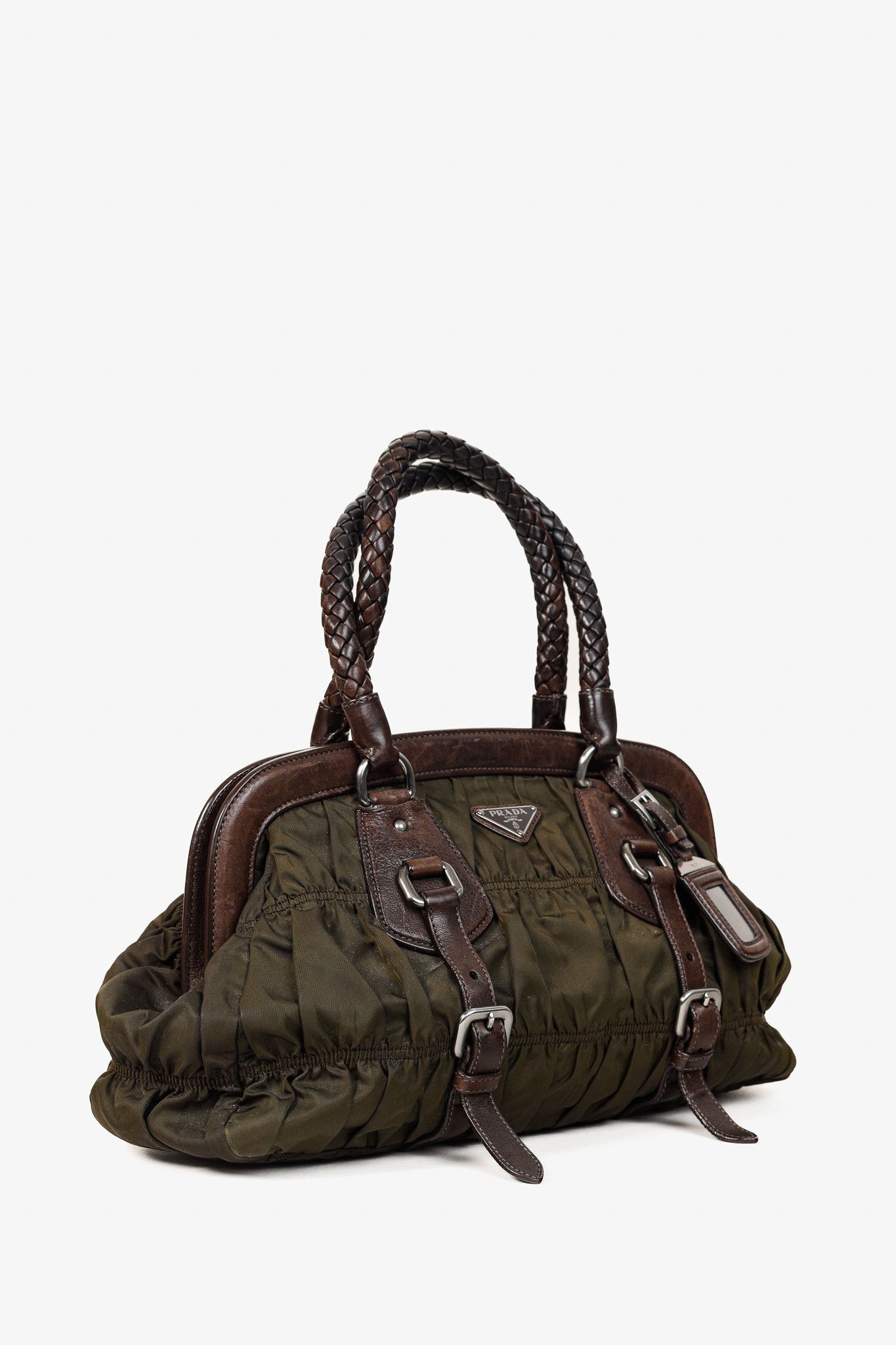 Prada Prada Resort 2007 Green Tessuto Gaufre Nylon Shoulder Bag Size ONE SIZE - 2 Thumbnail