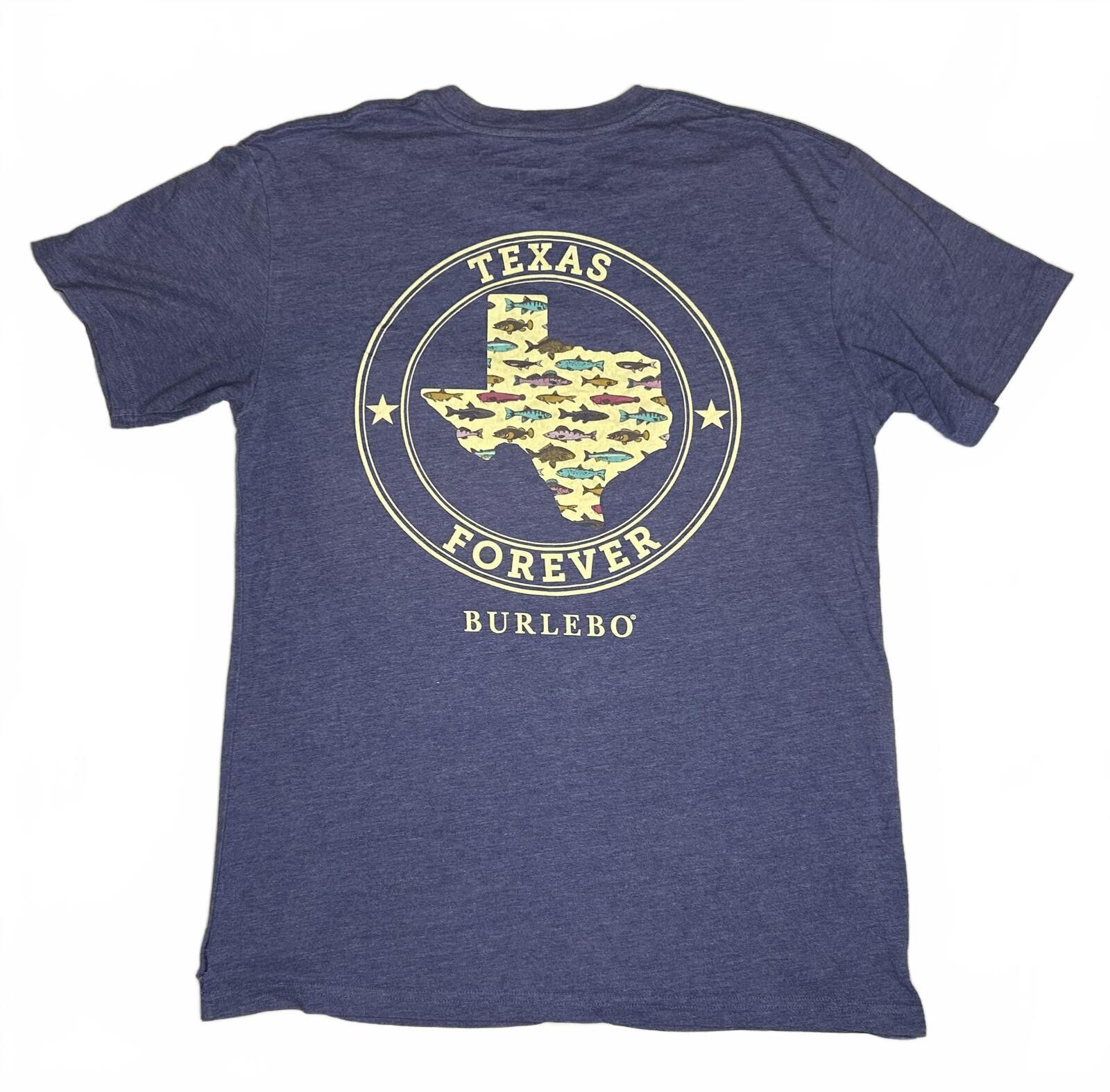 Other Burlebo Texas Forever Graphic T-Shirt Blue Size Medium Size ONE SIZE - 1 Thumbnail