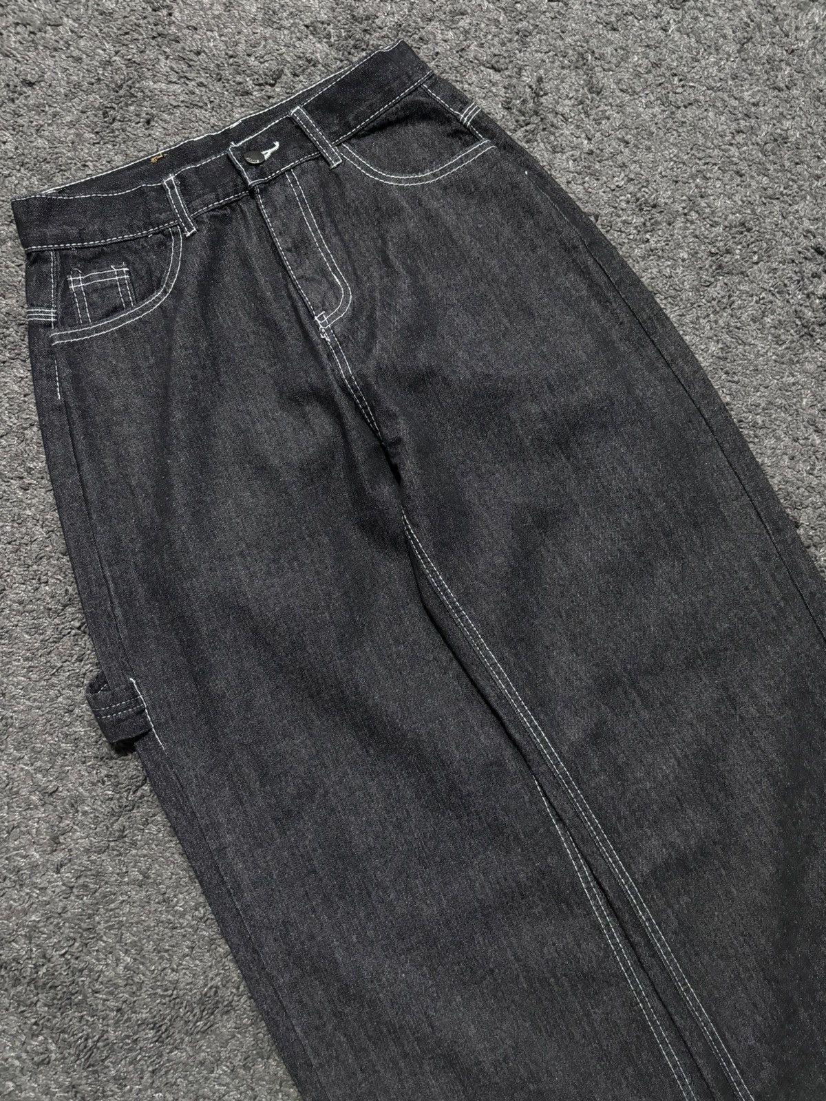 Vintage Vintage very rare embroidered spirit dark gray baggy jeans Size US 30 / EU 46 - 12 Thumbnail