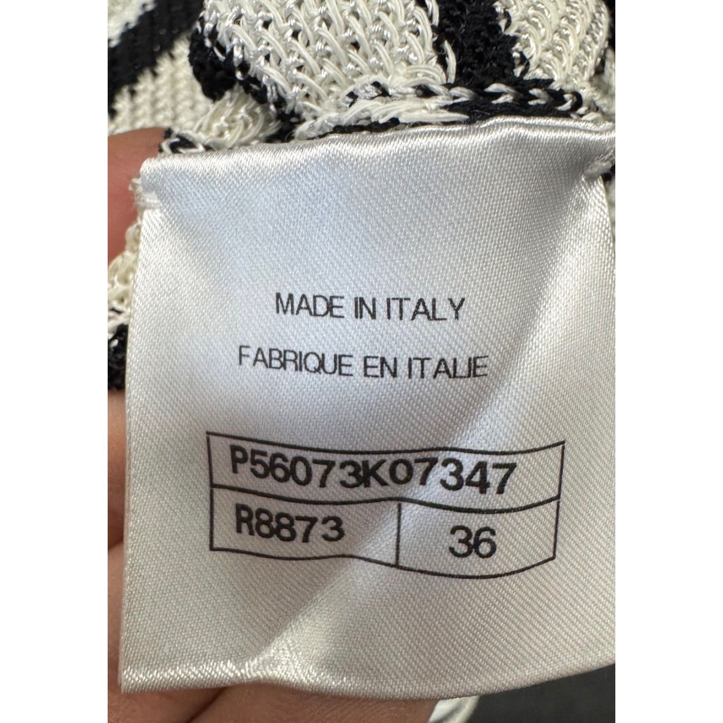 Chanel Chanel Black & White Striped Embroidered Suit Sz.36 Size XS / US 0-2 / IT 36-38 - 7 Thumbnail