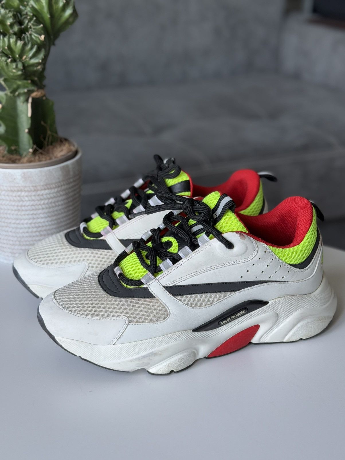 Dior DIOR B22 Sneaker Multicolor Neon Yellow Ref Size US 9 / EU 42 - 4 Thumbnail