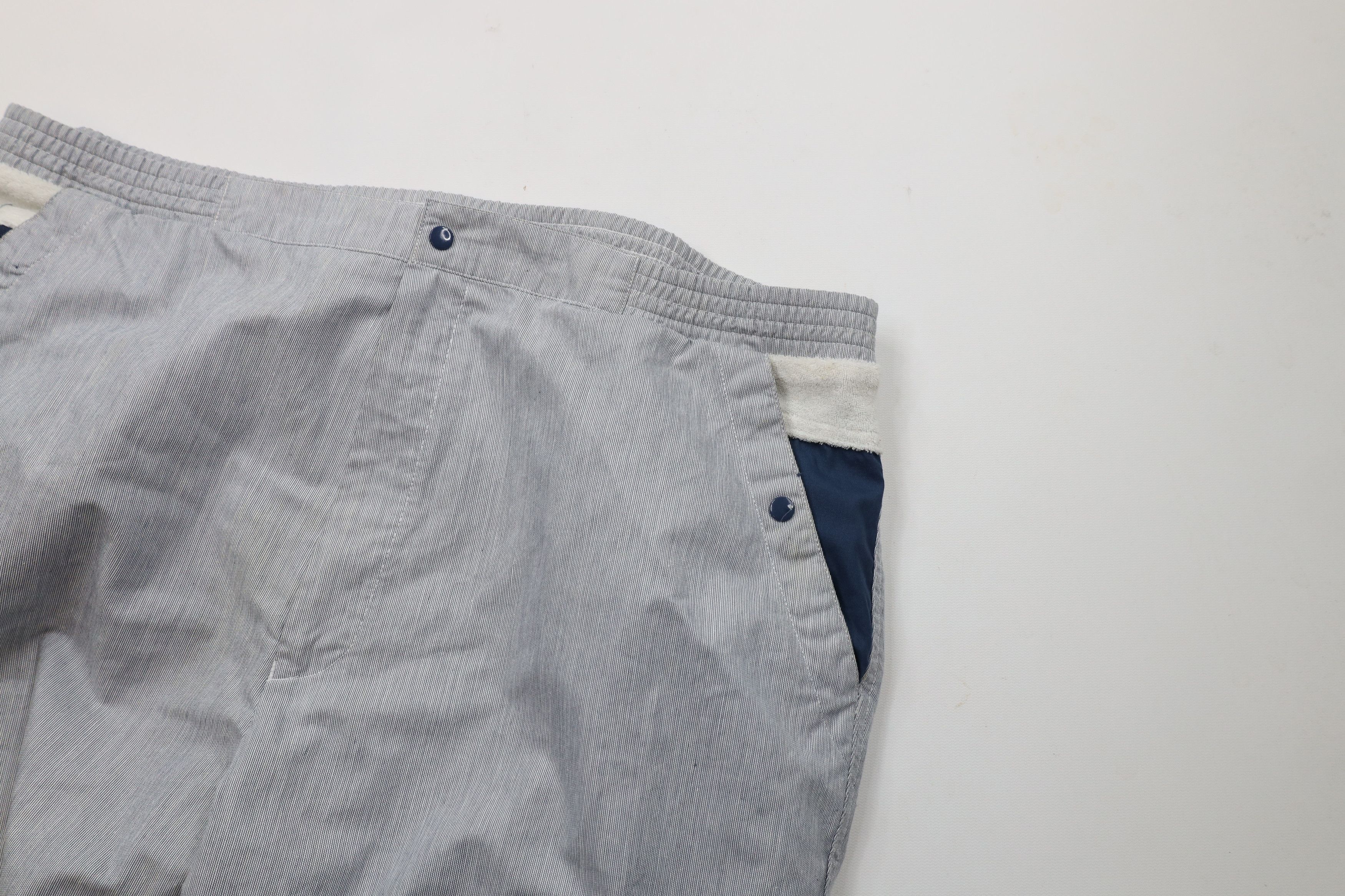 Vintage Vintage 70s Streetwear Trim Striped Wide Leg Pants Blue Size US 38 / EU 54 - 6 Thumbnail