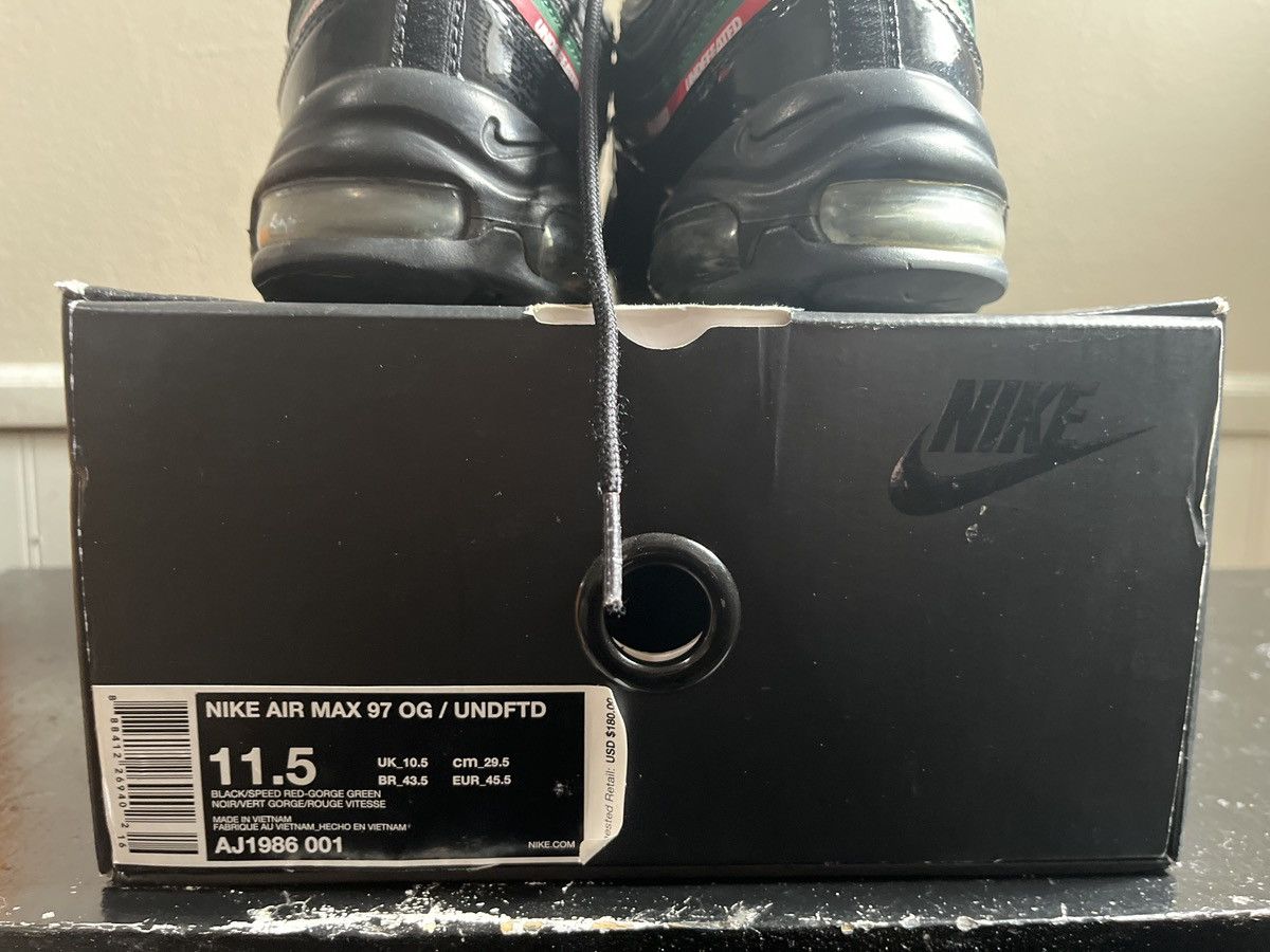 Nike × Undefeated Nik Air Max 97 OG x Undefeated Size US 11.5 / EU 44-45 - 6 Thumbnail