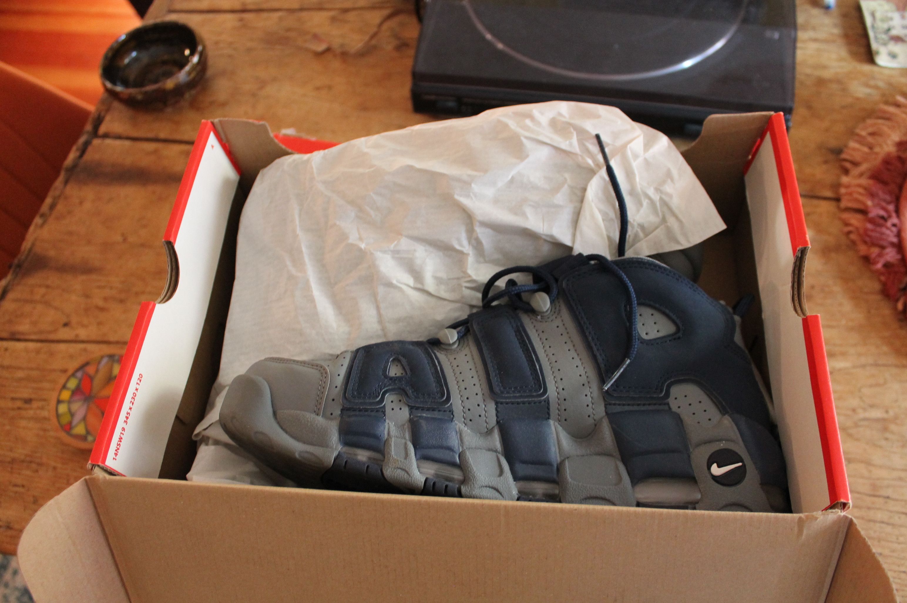 Nike Nike Air More Uptempo Cool Grey Midnight Navy Size US 10 / EU 43 - 5 Thumbnail