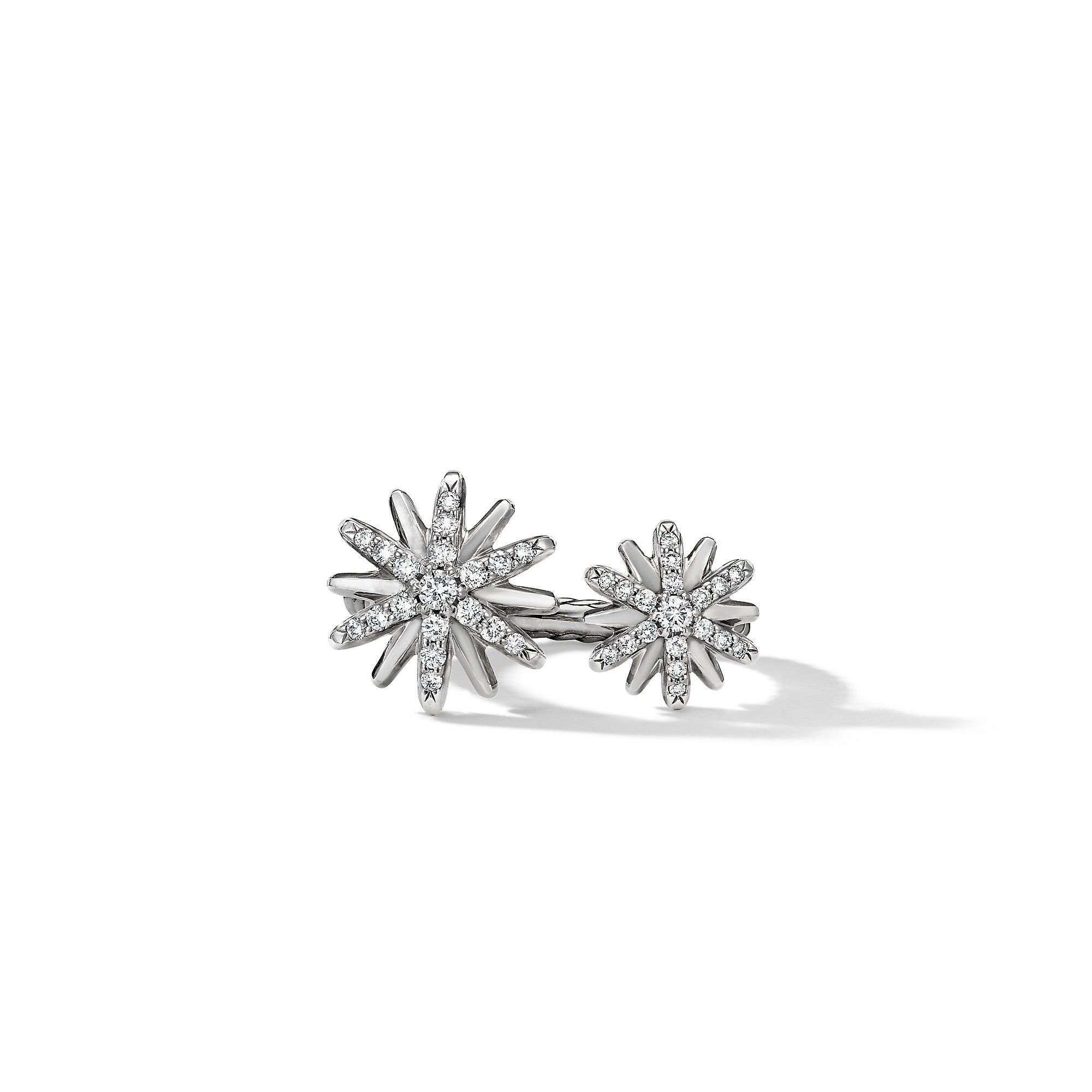 David Yurman o1w1db10325 Bypass Ring in Sterling Silver with Diamond Size ONE SIZE - 1 Thumbnail