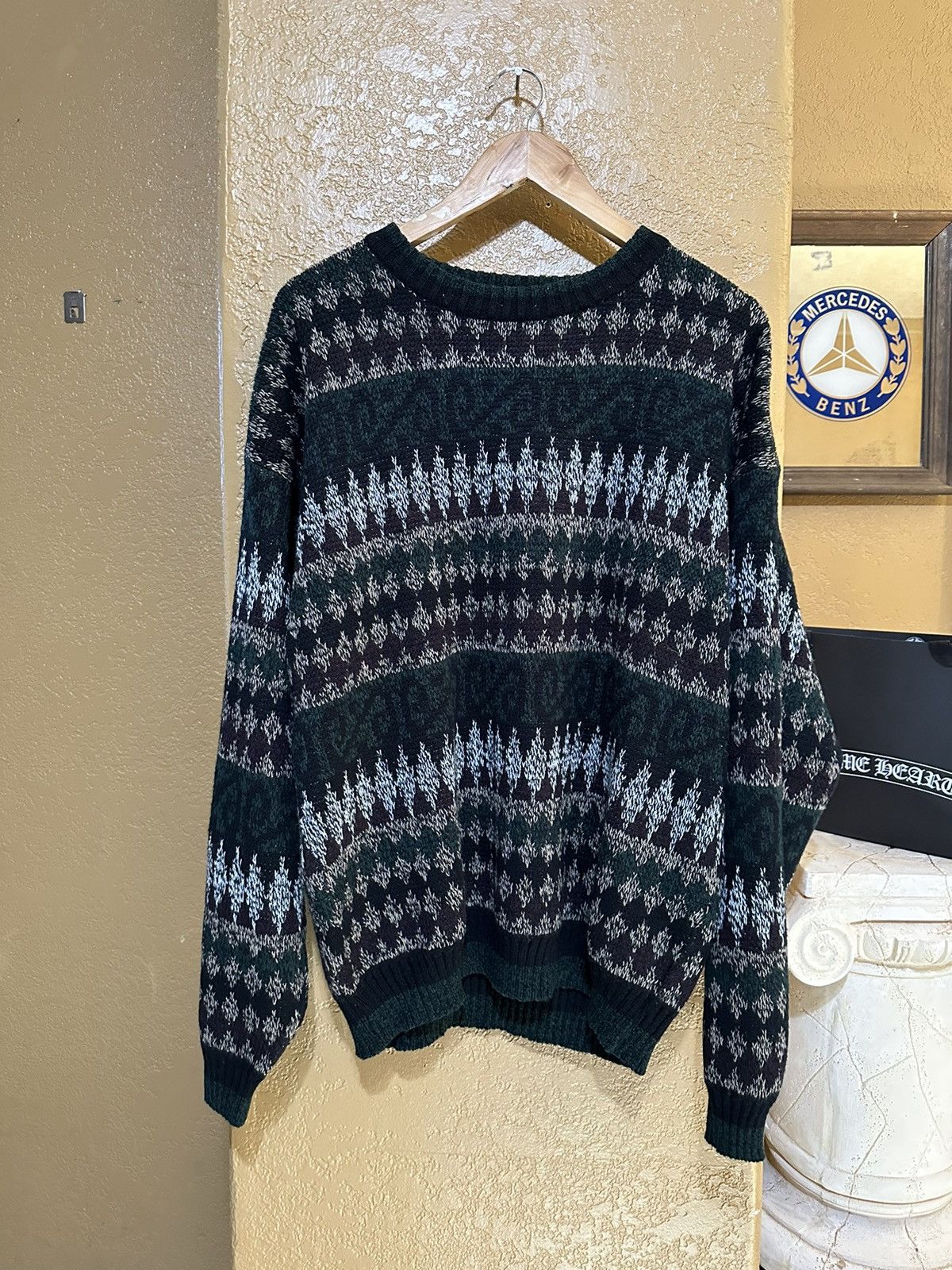 Vintage Vintage 90s Coogi Style Knit Sweater Large Grunge Size US L / EU 52-54 / 3 - 1 Thumbnail