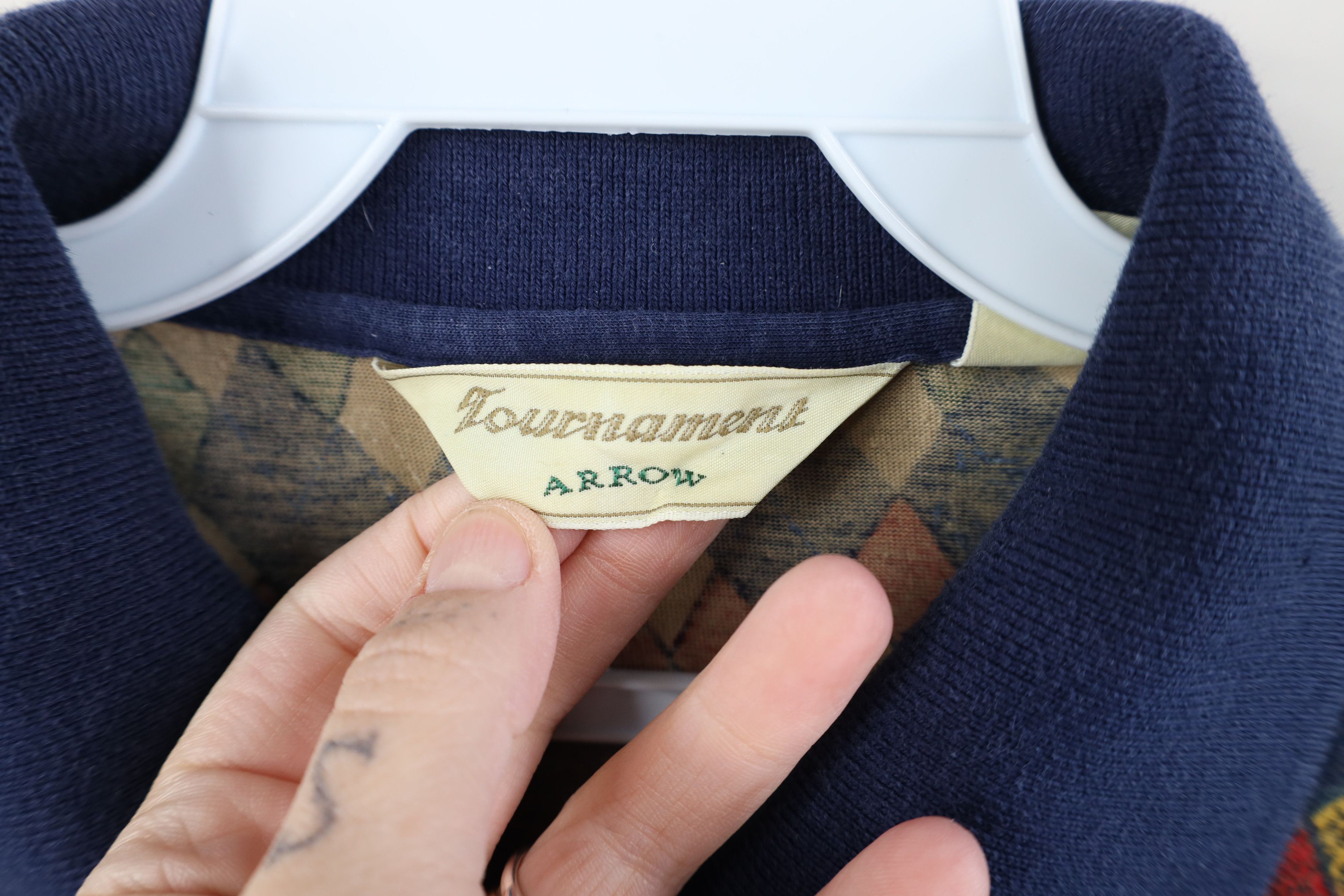 Vintage Vintage 90s Streetwear Diamond Golf Collared Polo Shirt Size US L / EU 52-54 / 3 - 7 Thumbnail