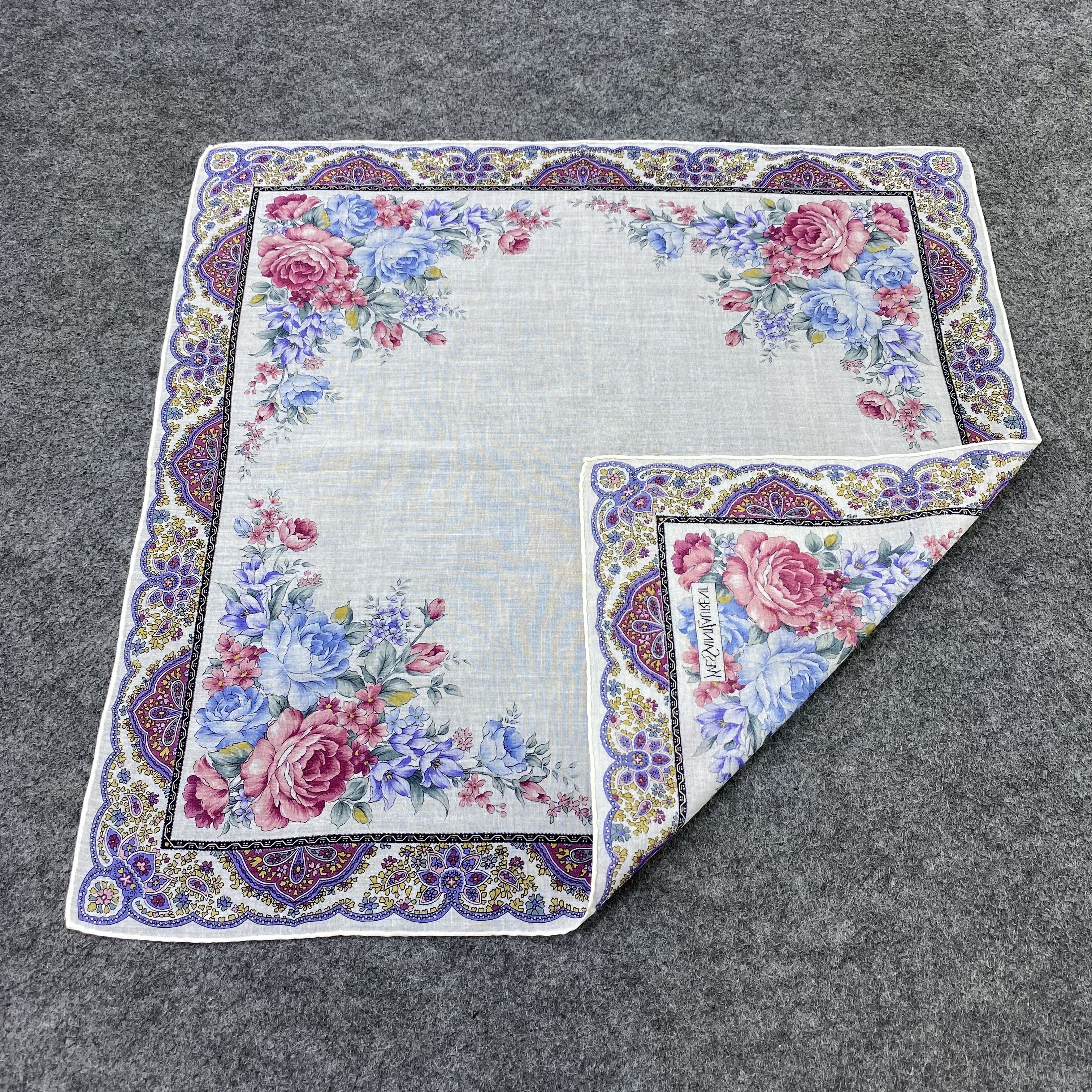 Yves Saint Laurent Yves Saint Laurent Handkerchief Neckerchief Bandana-B2039 Size ONE SIZE - 5 Thumbnail