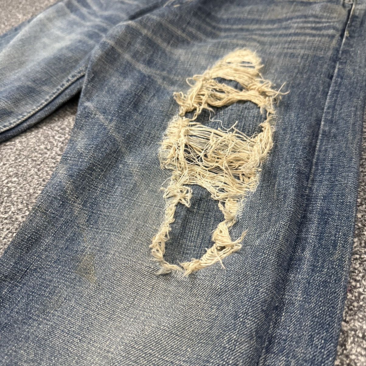 Beams Plus 🔥🇯🇵 Vintage 90s Japanese Distressed Beams Denim Size US 31 - 6 Thumbnail