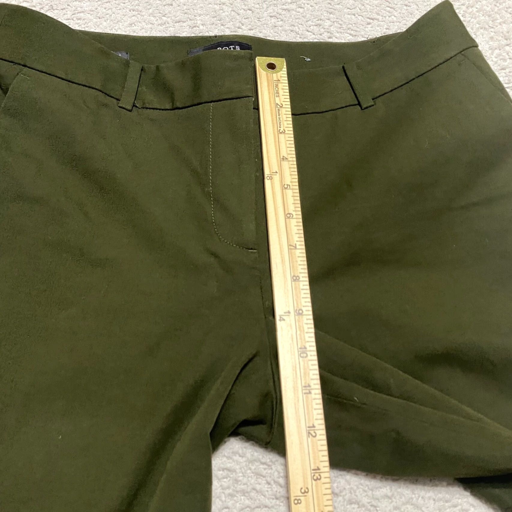 Talbots Talbots Womens Pants 10 Green Newport Straight Ankle Career Business Women's Regular Size 10 Green Talbots Pants Size 32" / US 10 / IT 46 - 4 Thumbnail