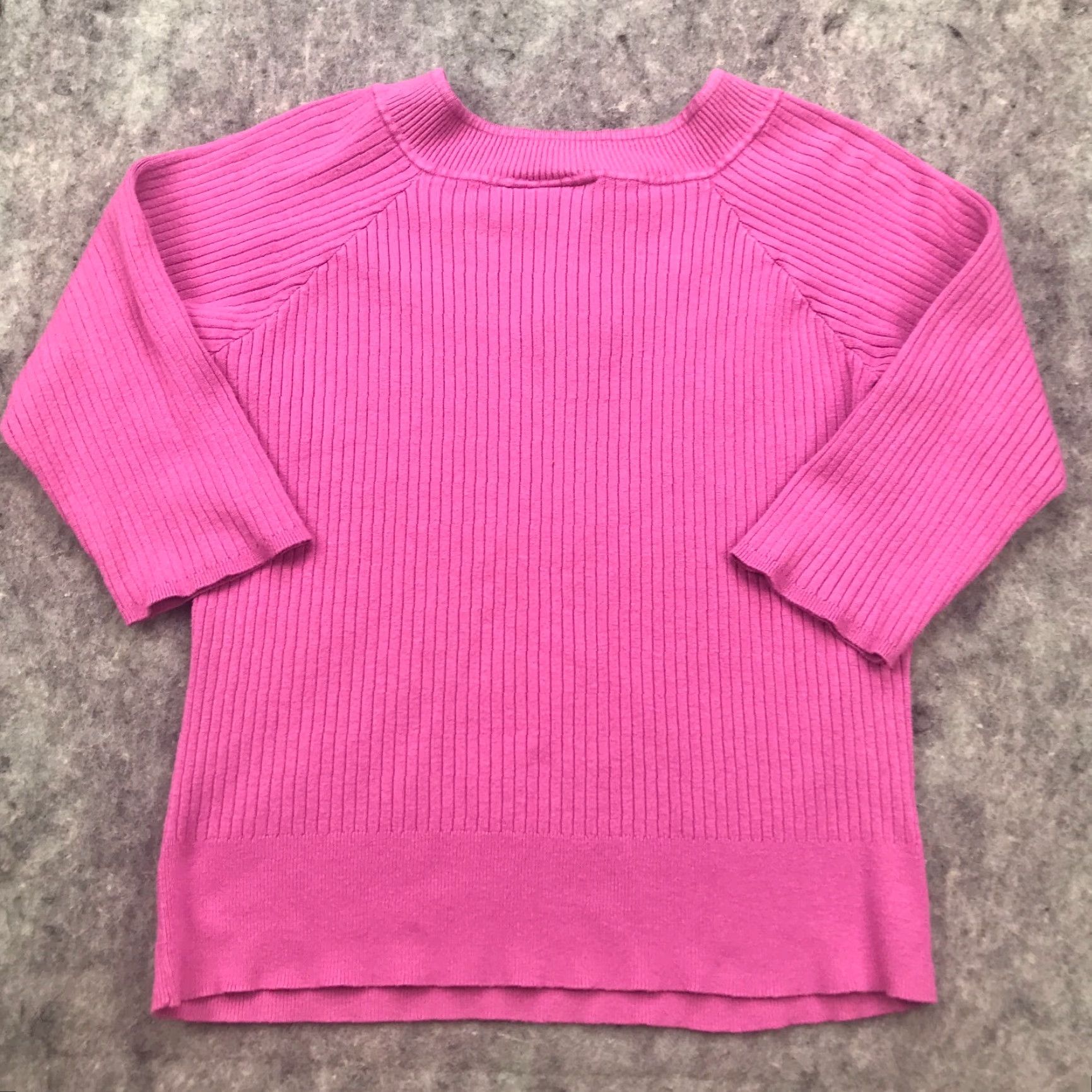 Pinko B. Moss Sweater Womens Pink V-Neck Knit 3/4 Sleeve Stretchy Rayon Large Size L / US 10 / IT 46 - 6 Thumbnail