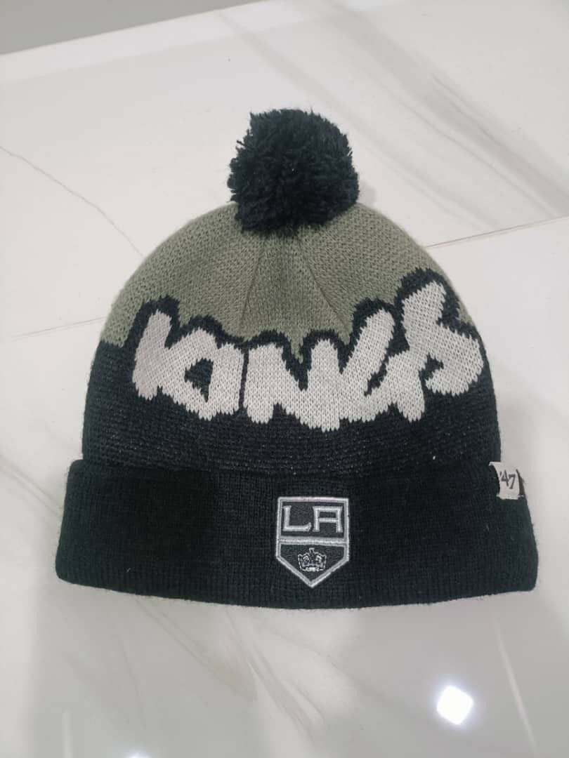 47 Brand × NHL × elvira.in.net NWT!! LA KINGS NHL Youth Underdog Pom Knit Beanie Snow Hat Size ONE SIZE - 1 Thumbnail