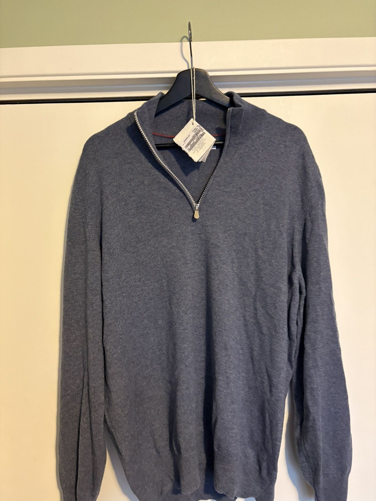 Brunello Cucinelli Brunello Cucinelli 100% Cashmere Quarter Zip Sweater XL Size US XL / EU 56 / 4 - 7 Thumbnail