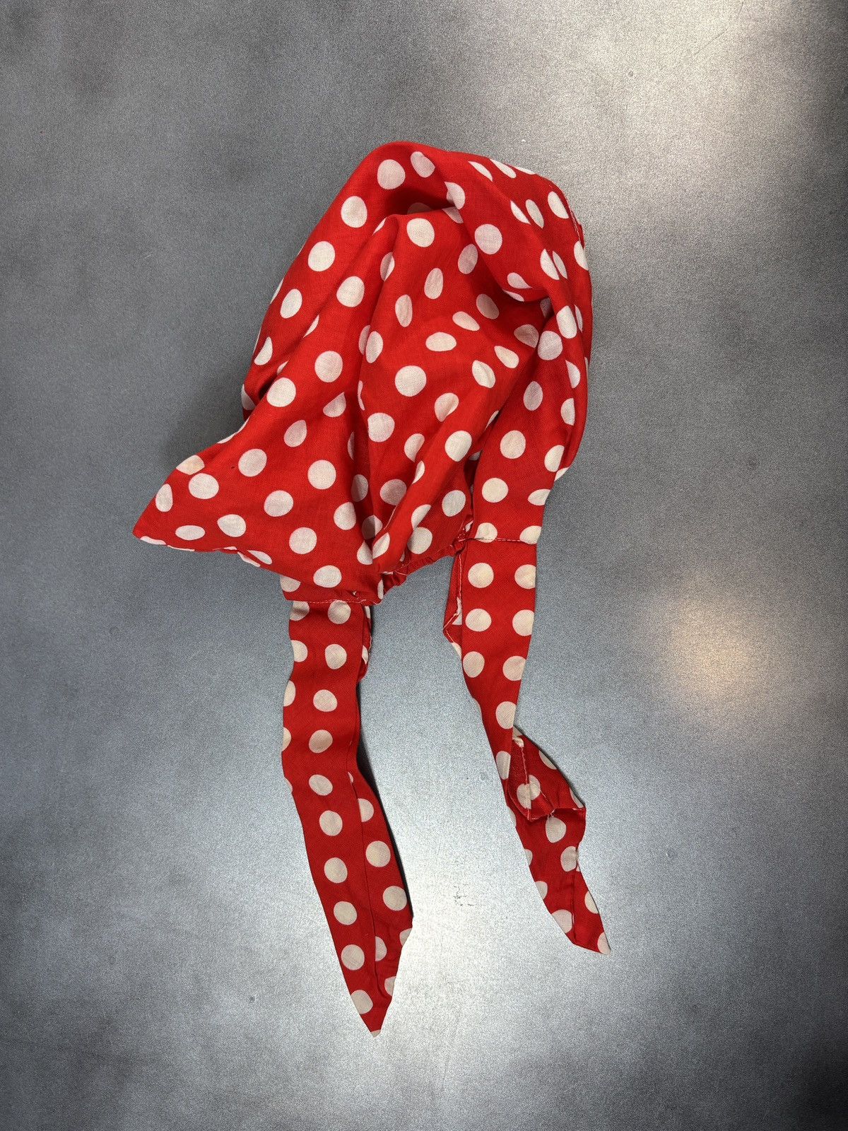 Vintage 1970s Vintage Bandana Pre-tied Headwrap Polka Dot Rosie Rive Size ONE SIZE - 8 Thumbnail