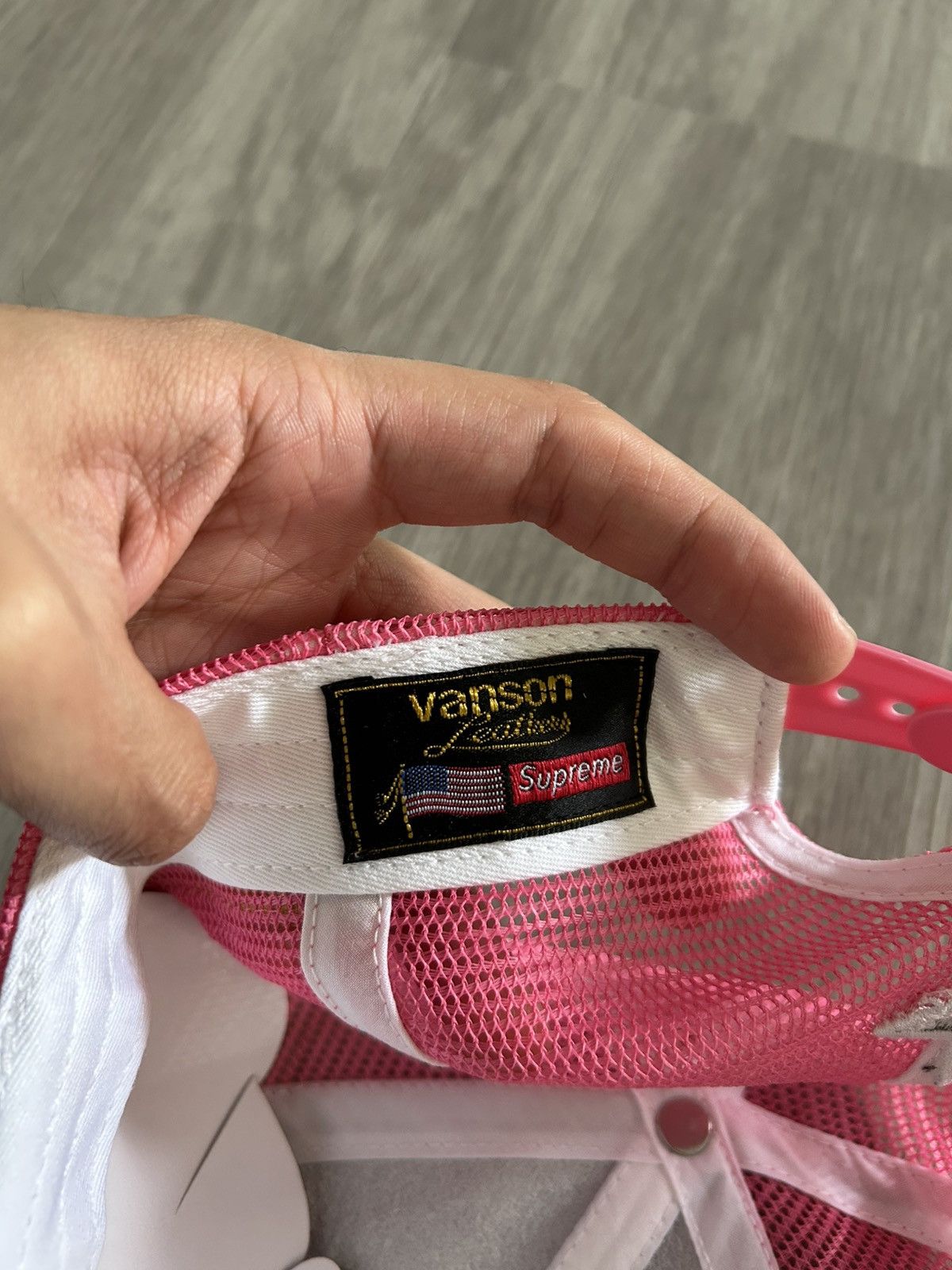 Supreme × Vanson Leathers Supreme Vanson Leathers Mesh Back 6-Panel White Size ONE SIZE - 5 Thumbnail
