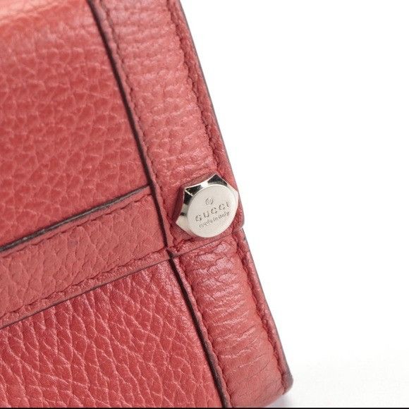 Gucci Charmy Red Leather Wallet